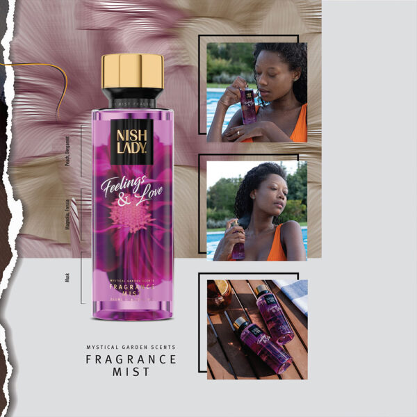 Nishlady Kūno dulksna Fragrance Mist Feelings & Love, 260 ml - Image 3
