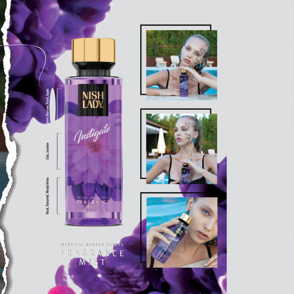 Nishlady Kūno dulksna Fragrance Mist Instigate, 260 ml - Image 3