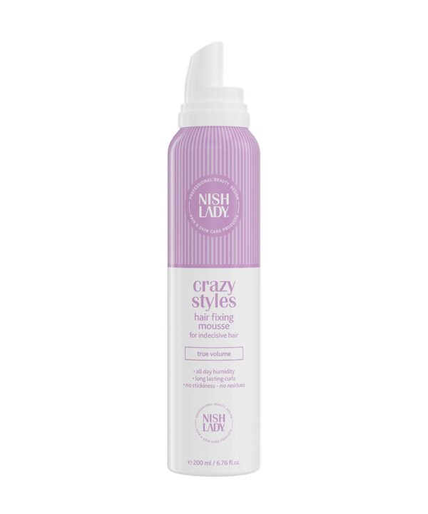 Nishlady Plaukų formavimo putos / Hair Fixing Mousse For Indecisive Hair, 200 ml