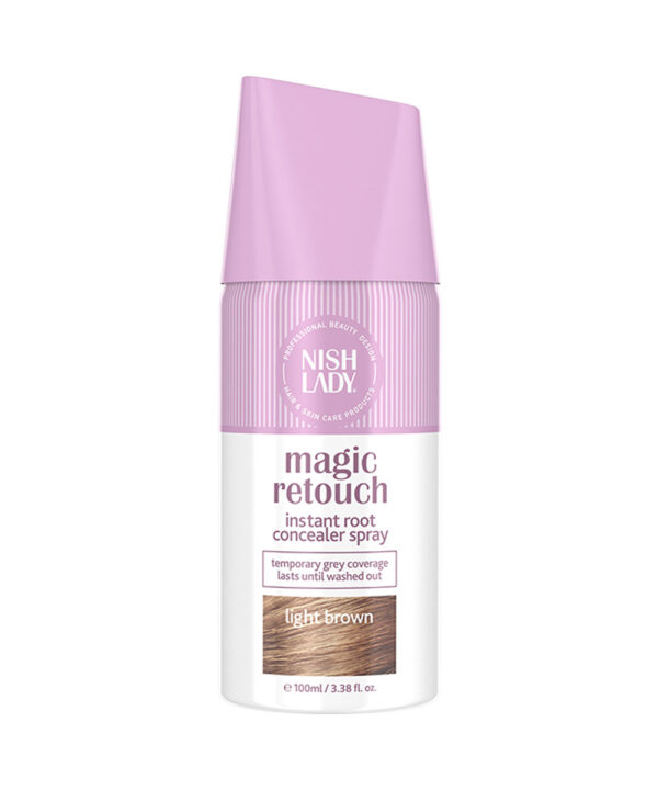Nishlady Ataugusių plaukų šaknų purškiklis Magic Retouch  (Light Brown), 100 ml
