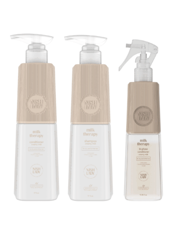 Nishlady Milk Therapy 3 žingsnių rinkinys su pieno proteinais